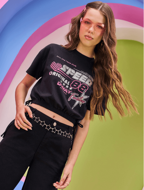 Blusa Teen Feminino Speed  Preto Dway