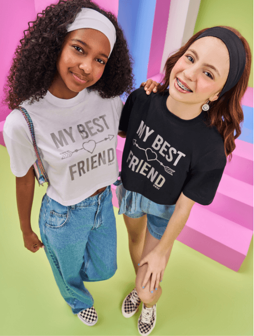 Blusa Teen Feminina My Best Friend Preta Dway