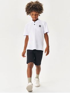 Camisa Polo Infantil Menino Básica Branco Catavento