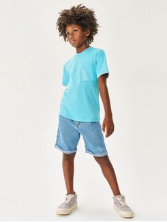 Camiseta Infantil Menino Estampa Costas Azul Catavento