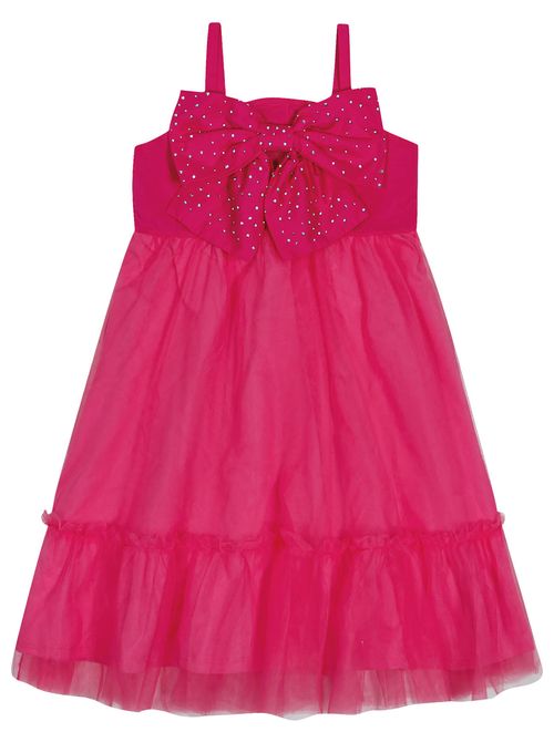 Vestido Infantil Menina Pinkmood Com Laço Pink Catavento