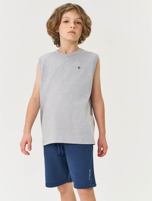 Bermuda Infantil Menino Básica Off White Divertto