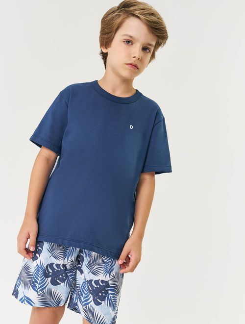 Bermuda Infantil Menino Tactel Estampada Preto Divertto