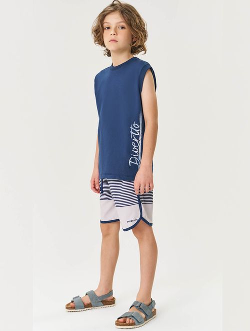 Regata Infantil Menino Branco Divertto