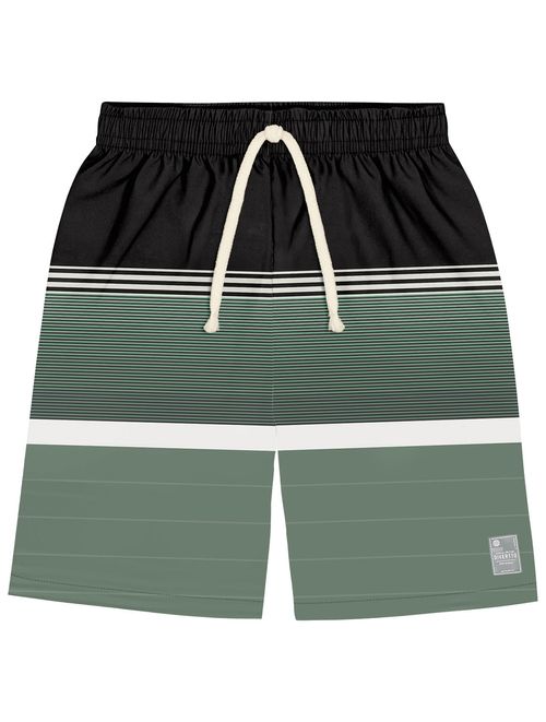 Bermuda Infantil Menino Listrado Verde Divertto