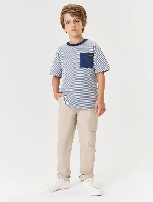 Calça Infantil Menino Sarja Bege Divertto