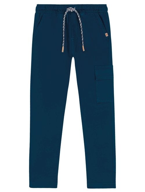 Calça Infantil Menino Sarja Azul Marinho Divertto
