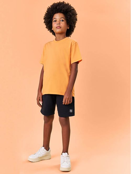 Camiseta Infantil Menino Básica Laranja Catavento