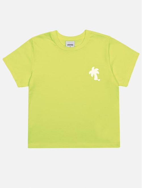 Blusa Infantil Menina Básica Coqueiro Verde Catavento