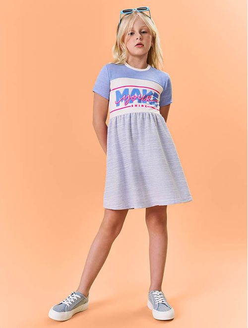 Vestido Infantil Menina Make Your Azul Catavento