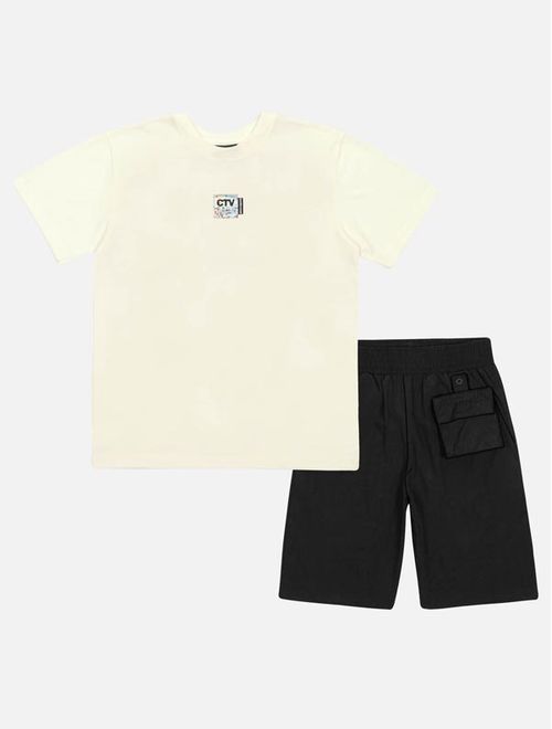 Conjunto Infantil Menino Camiseta Play E Bermuda Natural Catavento