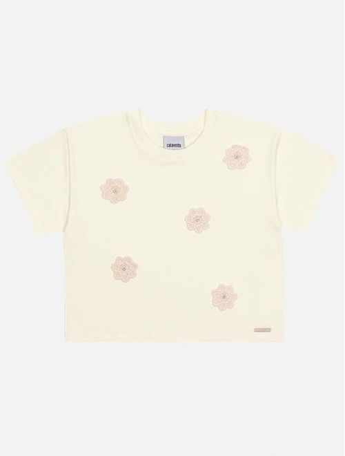 Blusa Infantil Menina Oasis Aplique Flor Natural Catavento