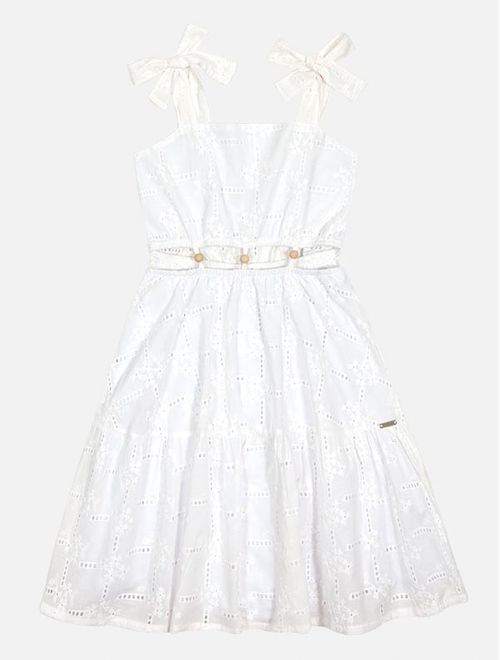 Vestido Infantil Menina Oasis Laise Miçanga Branco Catavento