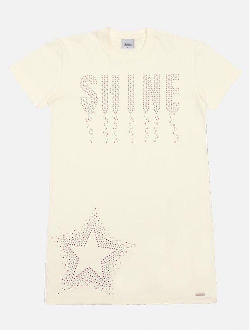 Vestido Infantil Menina Shine Strass Natural Catavento