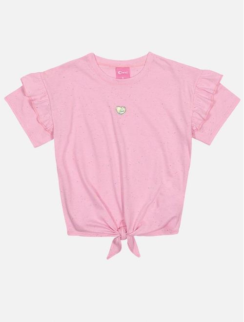 Blusa Infantil Menina Com Nó Lilás Mundo Cinti