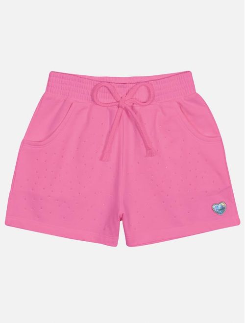 Shorts Infantil Menina Com Strass Rosa Mundo Cinti