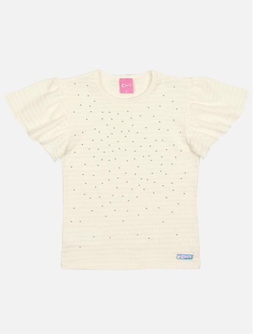 Blusa Infantil Menina Com Strass Natural Mundo Cinti