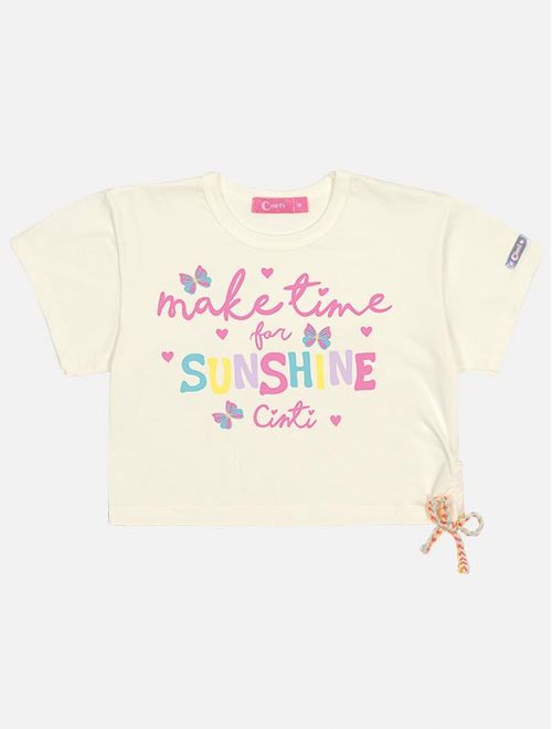 Blusa Infantil Menina Sunshine Natural Mundo Cinti