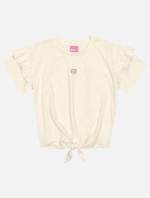 Blusa Infantil Menina Com Nó Natural Mundo Cinti