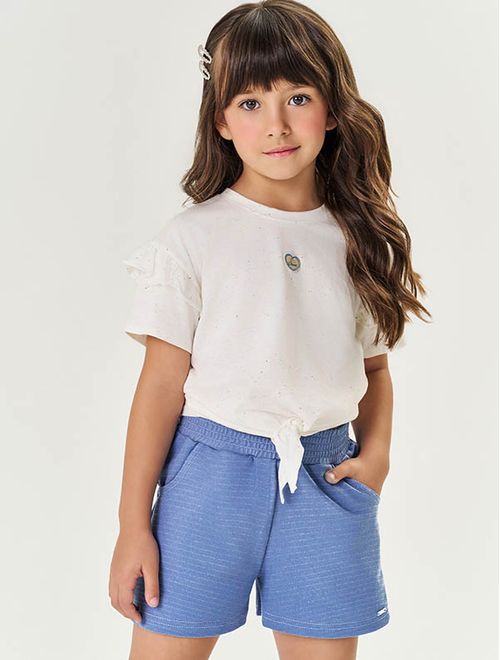 Blusa Infantil Menina Com Nó Lilás Mundo Cinti