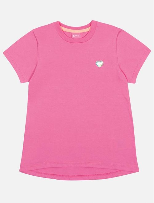 Blusa Infantil Menina Básica Rosa Mundo Cinti