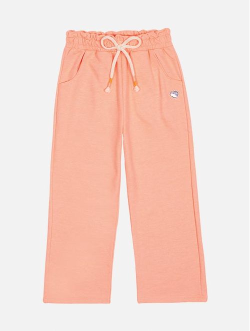 Calça Wide Leg Infantil Menina Laranja Neon Mundo Cinti