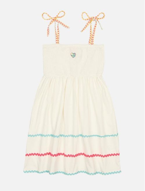 Vestido Infantil Menina Com Laço Natural Mundo Cinti