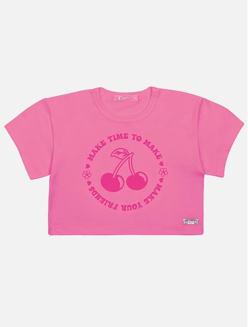 Blusa Infantil Menina Tutti-Frutti Com Cheirinho Rosa Mundo Cinti