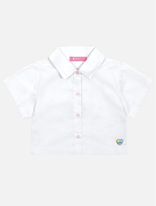 Camisa Infantil Menina Tutti-Frutti Estampa Costas Branco Mundo Cinti