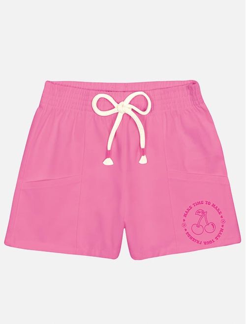 Short Infantil Menina Tutti-Frutti Com Cheirinho Rosa Mundo Cinti