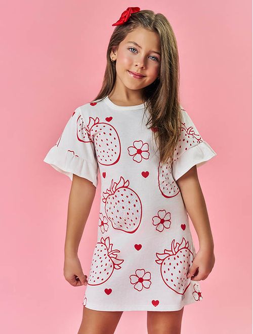 Vestido Infantil Menina Com Cheirinho Tutti-Frutti Natural Mundo Cinti