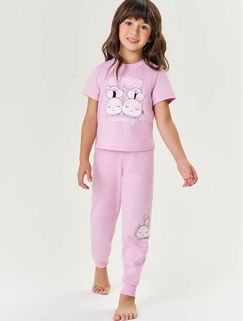 Pijama Infantil Menina Blusa E Calça Cheirinho Camomila Natural Mundo Cinti