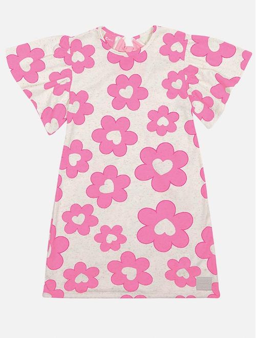 Vestido Infantil Menina Floral Rosa Mundo Cinti