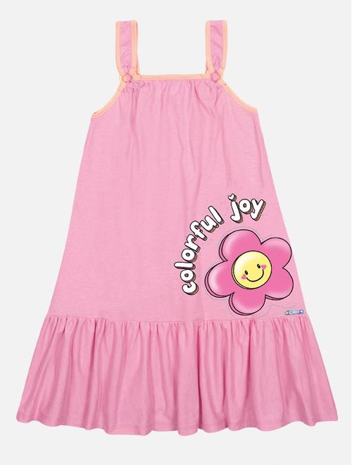 Vestido Infantil Menina Colorful Joy Rosa Mundo Cinti