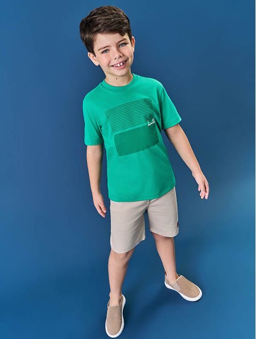 Camiseta Infantil Menino Verde Divertto