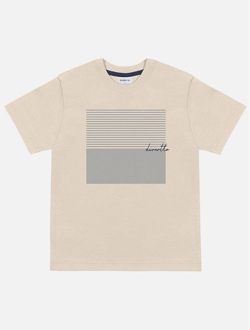 Camiseta Infantil Menino Bege Divertto