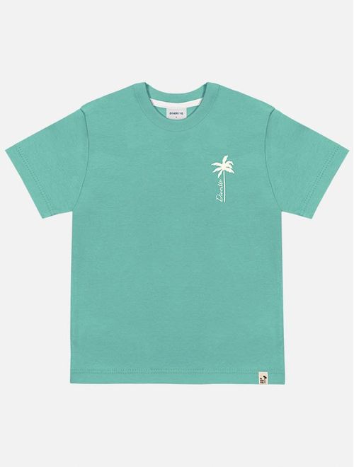 Camiseta Infantil Menino Coqueiro Costas Verde Divertto