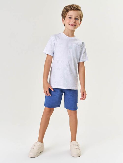 Camiseta Infantil Menino Praia Branco Divertto