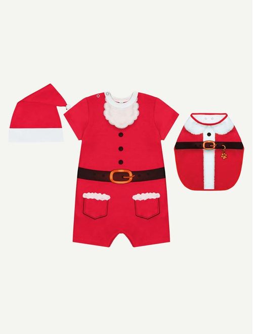 Fantasia Natal Bebê Menino Com Roupa Para Pet Vermelho Divertto