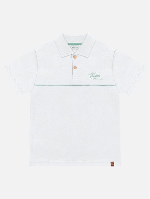 Camisa Polo Infantil Menino Branco Divertto