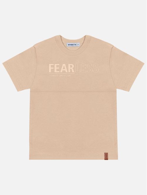 Camiseta Infantil Menino Fearless Bege Divertto