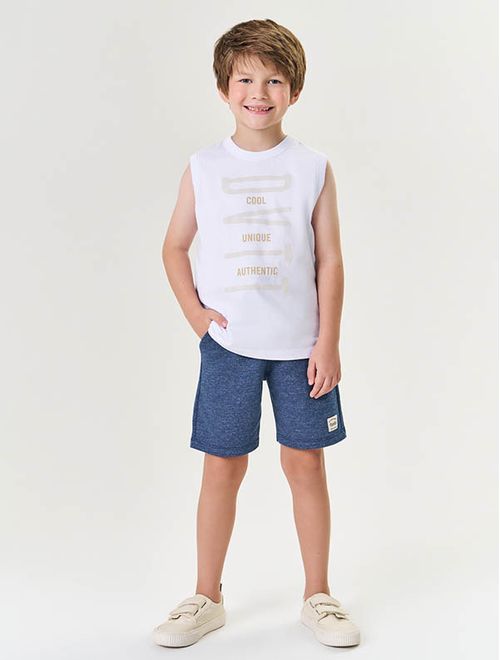 Bermuda Infantil Menino Azul Marinho Divertto