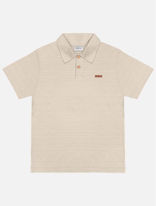 Camisa Polo Infantil Menino Bege Divertto