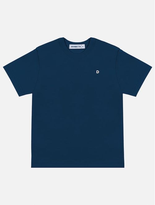 Camiseta Infantil Menino Básica Azul Marinho Divertto