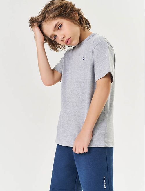 Camiseta Infantil Menino Básica Branco Divertto