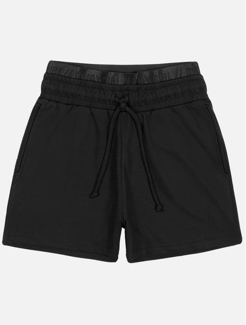 Short Teen Feminino Básico Com Elástico Preto Dway