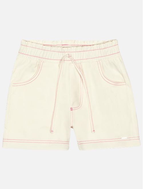 Short Clochard Teen Feminino Em Sarja Natural Dway