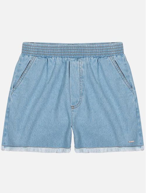 Short Teen Feminino Azul Jeans Claro Dway