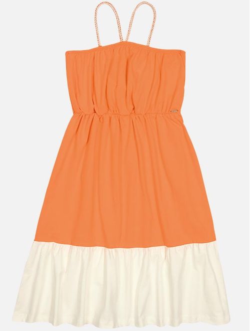 Vestido Teen Feminino Amarração Costas Laranja Dway