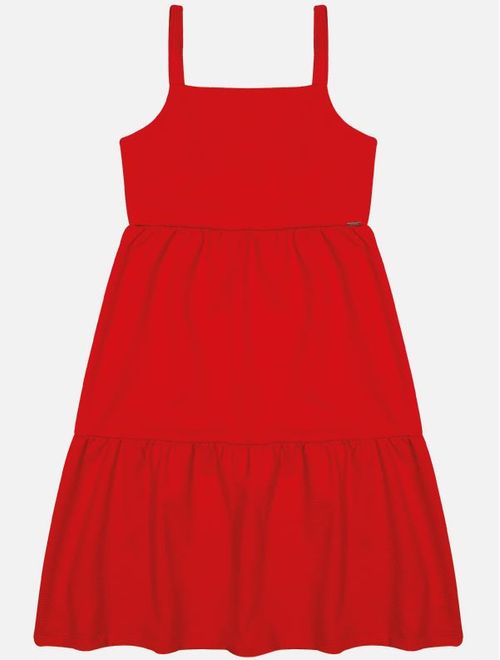 Vestido Teen Feminino Vermelho Dway